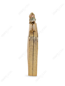 Cartera de mano rectangular de nácar con asa de múltiples piedras, minaudière de noche de diseño para venta al por mayor OEM - Product Image 4