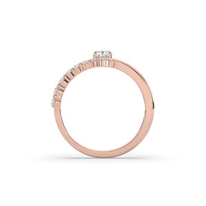 Anillo de Diamante Cultivado en Laboratorio con Corte Brillante en Forma de Pera de 0.62 Quilates, Oro de 14K/10K, Estilo Único, Ligero, Anillo de Compromiso para Mujer, Delicado - Product Image 5