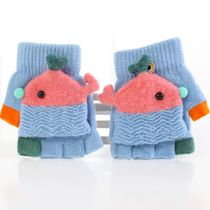 Guantes cálidos de dibujos animados de temporada para niños y niñas, guantes escolares para niños, guantes de medio dedo y cinco dedos - Product Image 2
