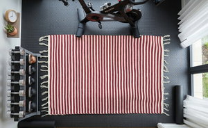 Tapis rectangulaire en coton tissé à la main, style bohème, lavable, avec envers réversible, pour la maison, salon - Product Image 3