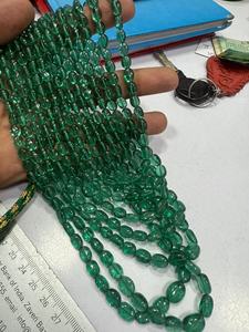 ลูกปัดมรกตสังเคราะห์ทรงรี ขนาด 6*8-7*9 มม. ความยาว 16 นิ้ว สำหรับทำเครื่องประดับ ผิวเรียบขัดเงา ขนาดรู 0.50 มม. - Product Image 5