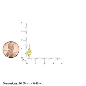 Pendentif en or massif jaune 18 carats en forme de cerf-volant avec quartz citron / Pierre de naissance de novembre / Monture de bijou / Pierre précieuse jaune / Diamant - Product Image 2