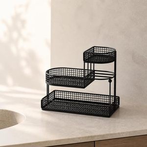 <b>Black</b> 3-Tier Metal <b>Wire</b> Storage Rack Countertop Organizer <b>Shelf</b> - Product Image 1