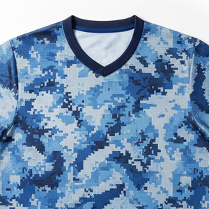 Camiseta de Fútbol Personalizada con Impresión por Transferencia de Calor, Uniforme de Fútbol para Equipo, 100% Poliéster, Antibacteriano, Secado Rápido, UPF 50, Transpirable - Product Image 5
