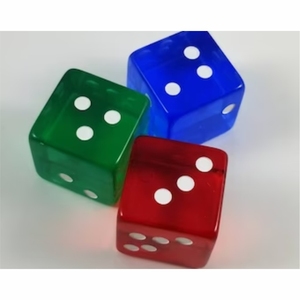 Vente en gros de dés en acrylique rouge translucide de haute qualité, ensemble de dés D6 personnalisés à 6 faces en plastique pour jeux de société, dés de casino - Product Image 2