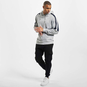 Men Lifestyle Performance Hoodie Tech Fleece Color Block <b>Athletic</b> Streetwear Sweatshirt Contrast <b>Tape</b> Gym Pullover OEM - Product Image 4