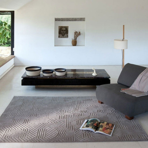 Contemporary Geometric Hand Tufted Wool Area <b>Rug</b> Modern Carved Designer Carpet Luxury Custom Living Room <b>Rug</b> - Product Image 1