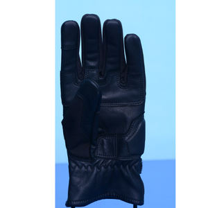 Guantes Unisex de Cuero Genuino Negro Kadia, Protección Completa para Dedos, Palma Acolchada, Protección de Nudillos, Cierre de Gancho y Bucle, Guantes para Ciclismo - Product Image 5