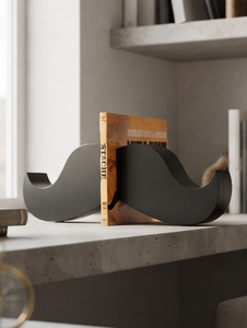 Soporte para Libros de Metal con Forma de Bigote Única, Decoración de Mesa con Textura Fundida, Suministros para Pedidos al por Mayor - Product Image 1