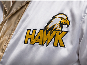 HAWK SPORTS INDUSTRIES Robe de boxe blanche à capuche avec bordure dorée en polyester, durable et confortable, pour l'entraînement, toutes saisons - Product Image 6