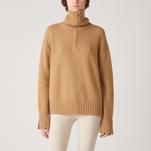 Pull brodé pour femme avec logo personnalisé, pull tricoté oversize, streetwear d'hiver, fournisseur de vêtements en gros - Product Image 6