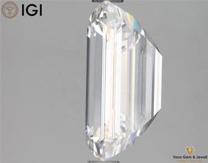 Elección perfecta 3,50 quilates Increíble forma de Esmeralda Diamante CVD Lab Grown 10,57 MM VS1 Clarity E Color con certificado IGI - Product Image 5