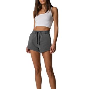 กางเกงขาสั้นสตรีทแวร์ทรงโอเวอร์ไซส์ผ้าคอตตอนเนื้อหนาสำหรับออกกำลังกายหรือเล่นกีฬา - Product Image 1