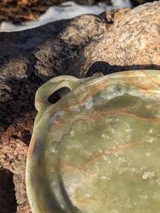 Plateau en onyx, 8 pouces, plat unique en pierre naturelle, pour la cuisine, la décoration de la maison, la vaisselle de restaurant, cadeau - Product Image 3