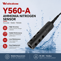 Capteur d'azote ammoniacal industriel pour la surveillance des eaux usées, 0-1000 mg/L, électrode sélective d'ions avec auto-nettoyage, RS485 MODBUS