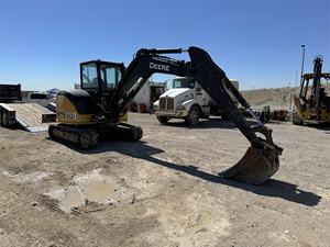 Excavadora de orugas JD 60G usada de alta calidad, sistema hidráulico auxiliar con cabina cerrada, bomba de motor, 24 horas de servicio al cliente para su uso - Product Image 2