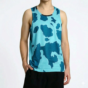 Camiseta sin Mangas para Hombre de Material de Primera Calidad, Precio de Mayoreo Económico, 100% Algodón, Tallas Grandes, Personalizable, Transpirable, MOQ Bajo - Product Image 1