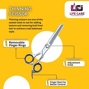 กรรไกรซอยผมคุณภาพสูงระดับมืออาชีพจากญี่ปุ่น ออกแบบมาเพื่อการซอยที่เรียบเนียนและแม่นยำ พร้อมสกรูปรับระดับได้ด้วยกุญแจจาก LCI - Product Image 3
