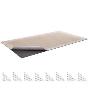 Tapis antidérapant 9 x 12 pieds, double surface en feutre, coussin en caoutchouc, pour sols en bois dur, tapis de protection pour moquette - Product Image 1
