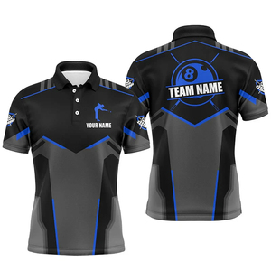 Camiseta de Billar para Hombre con Estampado por Transferencia Térmica, Nombre del Equipo Personalizado, Absorbe la Humedad, Manga Corta, 100% Poliéster, ACE Sport - Product Image 3