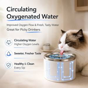 Venta al por Mayor de Tazones de Cerámica Sólida de 1L para Gatos, Duraderos y Lujosos, con Dispensador de Agua Inteligente Automático Recargable y Sistema de Filtración - Product Image 3
