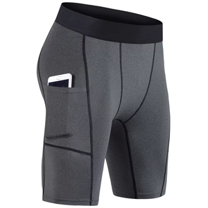 <b>Men</b> Quick Dry Waterproof Canvas Sports <b>Compression</b> <b>Shorts</b> Solid Cycling Running Yoga Gymwear elastic waist running <b>shorts</b> - Product Image 5
