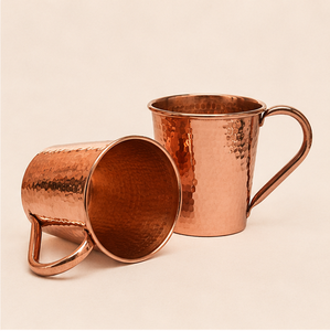Wholesale Pure Hammered Copper Moscow Mule Mug <b>Set</b> Handcrafted Solid Copper Cup for Cocktails & Beer <b>Antique</b> Style Drinkware - Product Image 1
