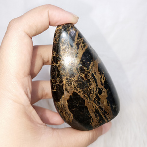 Venta al por mayor Natural Indonesia azul ópalo jaspe alta calidad artesanía curación cristal gemas pulidas forma libre 5 cm (1Kg/5-7 piezas) - Product Image 4