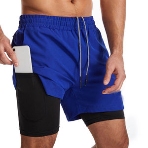 Nouvel Arrivage Short de Course Personnalisé en Toile Respirant Séchage Rapide Taille Mi-Haute Élastique Tenue de Sport Motif Uni Meilleure Vente - Product Image 1