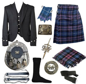 Ensemble de kilt écossais avec accessoires à prix très bas, haute qualité, nouveau style, kilt utilitaire en tartan Wallace avec accessoires - Product Image 5