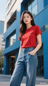 เสื้อยืดแขนสั้นผู้ชายลายกราฟิกพิมพ์ลายสไตล์สมาร์ทแคชชวลรักษ์โลก ทรงปกติ ผ้าฝ้าย 95% + ผ้าสแปนเด็กซ์ 5% สีแดงด้านหน้า - Product Image 3