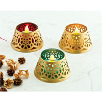 Porte-bougie marocain en laiton – Lanterne métallique à découpes florales pour la décoration intérieure, centre de table de mariage et support de bougie suspendu pour jardin