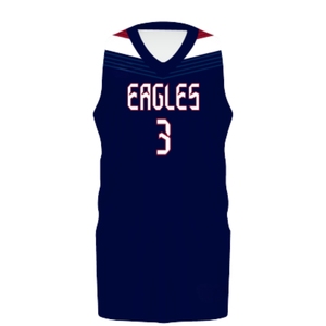 Completo da Basket Senza Maniche per Uomo, Maglia da Allenamento Traspirante ad Asciugatura Rapida, Uniforme Sportiva di Squadra Blu e Bianca - Product Image 1