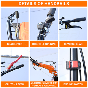 โรงงานเคเธอร์ขายตรงเครื่องจักรกลการเกษตร รถไถเดินตาม 7.5 แรงม้า 9 แรงม้า 12 แรงม้า เครื่องยนต์ดีเซล เครื่องพรวนดินสำหรับไถพรวน - Product Image 4