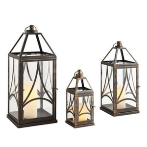 Lanterne à bougie en fil de fer noir pour la décoration de la maison, les mariages et les fêtes, lanternes suspendues et au sol en promotion - Product Image 6