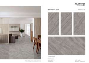 Carreaux de porcelaine émaillée polie finition luxe 600x1200mm, grand format haute brillance pour projets de revêtements muraux et de sols intérieurs - Product Image 2