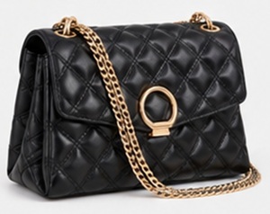 Viral Trendy Luxury Genuine Leather Quilted Vintage Autumn Winter Shoulder Bag Womens Fashion <b>Handbag</b> <b>Gold</b> Chain Crossbody Bag - Product Image 5