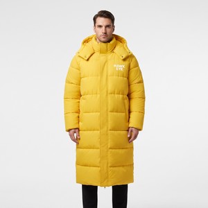 Veste d'hiver longue matelassée pour homme, personnalisée, épaisse, à capuche, entièrement zippée, col montant, chaude, coupe-vent, pour l'extérieur et usage décontracté - Product Image 1