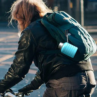 Bouteille d'eau pliable en silicone de qualité alimentaire, sans BPA, écologique, pour le camping et les voyages, avec couvercle, 500 ml, vente en gros d'usine