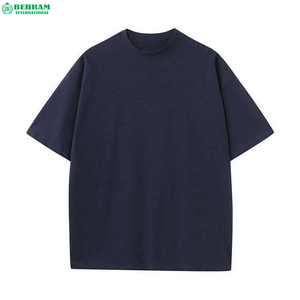 Oversized <b>Men's</b> Cotton T-<b>Shirt</b> With Front Logo Print Short Sleeve Casual O-Neck Jersey Tee In Pink Green <b>Red</b> <b>Black</b> Beige - Product Image 5