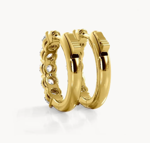 <b>Hoops</b> <b>Earrings</b> Diamond <b>Earrings</b> Gold and <b>Silver</b> <b>Earrings</b> Natural and Lab Grown Diamonds <b>Earrings</b> <b>Hoops</b> Fine Jewelry for Women - Product Image 4