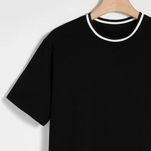 Camiseta Premium Personalizada con Cuello en Contraste, Camiseta de Algodón, Venta al por Mayor, Fabricante OEM, Marca Privada, Fabricante de Ropa Casual - Product Image 5