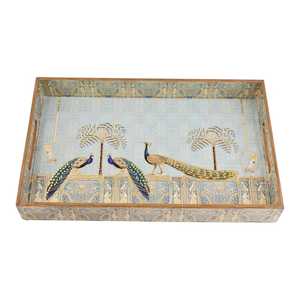 ถาดเสิร์ฟงานแฮนด์เมด ดีไซน์สวยงาม ลายแบบกำหนดเองได้ สำหรับใช้ในครัวเรือน ร้านอาหาร หรือจัดเก็บของ - Product Image 1