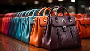 New Fashion Large Genuine Leather Waterproof Handbags with Flowers & Diamonds Zipper Closure for Ladies - Product Image 6