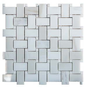 Mosaico de Mármol Blanco Lechoso Niles, Pulido, Moderno, 8mm de Grosor, Resistente al Agua, Ecológico, 5 Años de Garantía, para Paredes Interiores, Irregular - Product Image 1