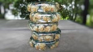 Real Flower Resin Bangle Nature Inspired Plant <b>Gift</b> For Women - Product Image 6