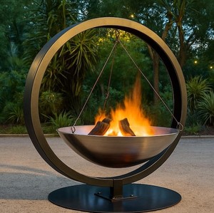 Standard Design Hammered Copper Parkway Round <b>Fire</b> Pit Top Quality Hanging Iron <b>Fire</b> Pit for Garden Decor - Product Image 1