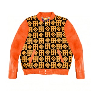 Chaqueta de Lana y Cuero con Monograma Jh - Product Image 4