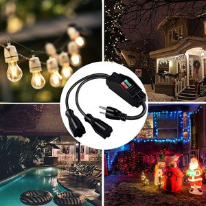 Cavo di Prolunga per Esterni Resistente con Interruttore On/Off a 2 Vie, 3 Poli SJTW 14AWG 15A/125V 18AWG 10A, Sdoppiatore per Esterni a 3 Poli - Product Image 4