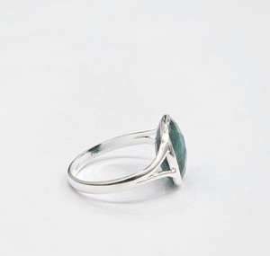 925 Sterling <b>Silver</b> <b>Emerald</b> <b>Ring</b> Cushion Cut Natural Gemstone Handmade Fine Jewelry Manufacturer Wholesale - Product Image 4